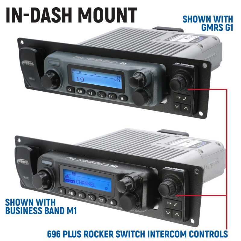 Rugged Radios — Rugged Radios Yamaha Wolverine RMAX Comp Comm Kit w/ Rocker Switch BT 2-Way STX Remote Head/ G1 GMRS