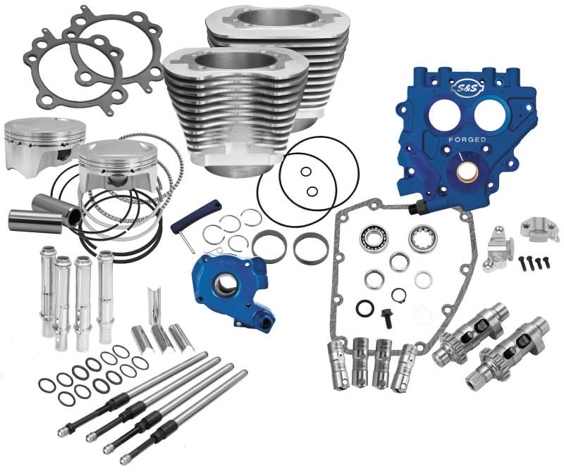 S&S Cycle — Silver, 585CE, Chain Drive, 07-16 Twin Cam
