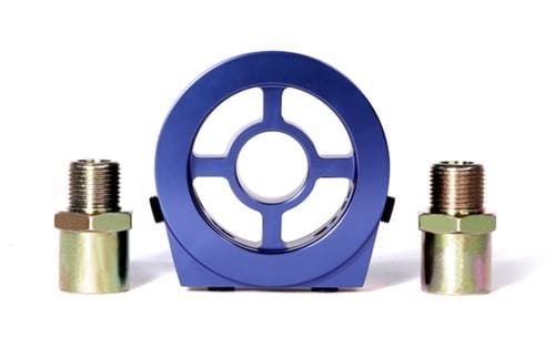 BLOX Racing — BLOX Racing Oil Filter Block Adapter Oil Pressure / Oil Temperature Blue with Adapters