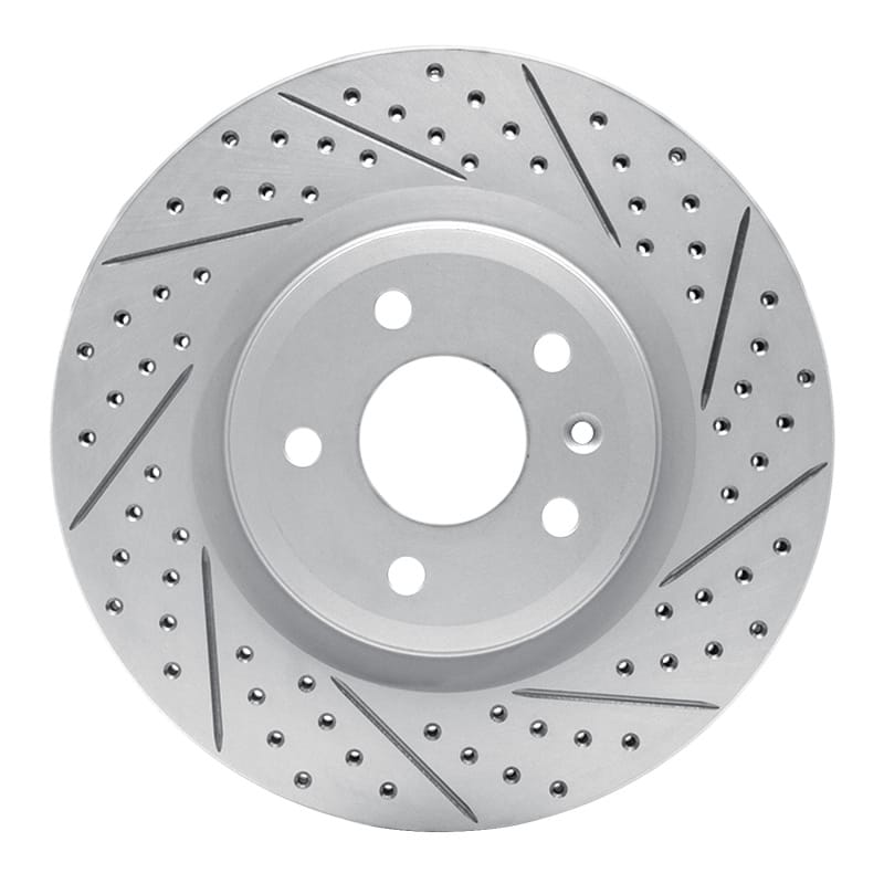 R1 Concepts — R1 11-19 Ford Flex Front Right Drilled & Slotted Geo-Carbon Rotor