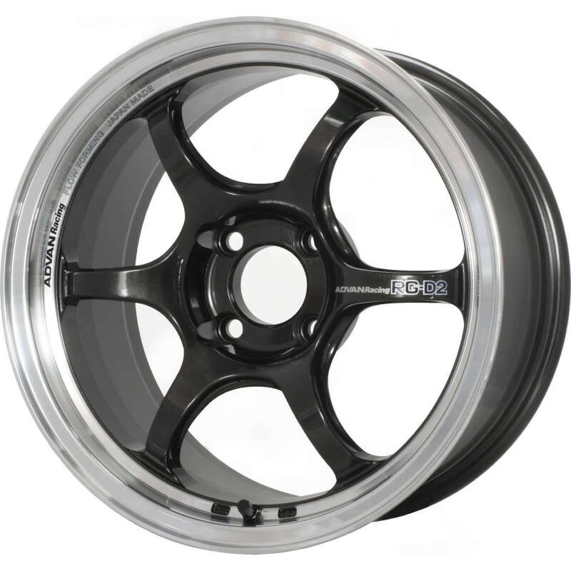 Advan — Advan RG-D2 15X8.0 / +35 / 4x100 / Machining and Black Gunmetallic