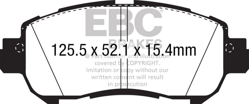 EBC — EBC 2018+ Nissan Kicks 1.6L Yellowstuff Front Brake Pads
Disc Brake Pad