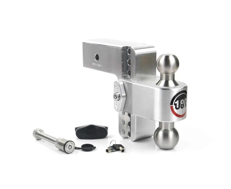 Weigh Safe — Weigh Safe 180 Hitch 6in Drop Hitch & 3in Shank (10K/21K GTWR) w/WS05 - Aluminum