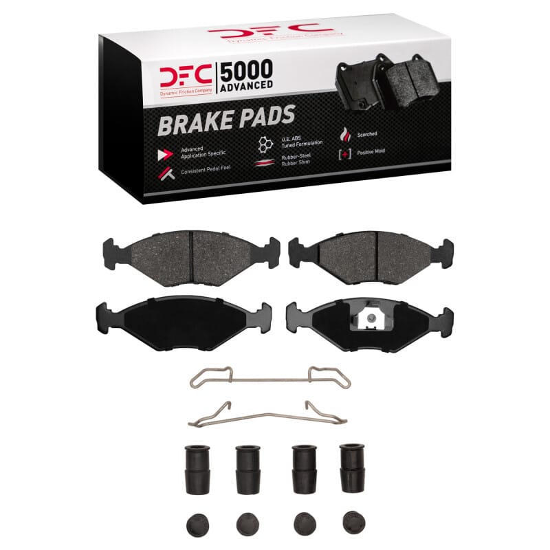 DFC — DFC 87-93 Volkswagen Fox Front 5000 Advanced Semi Metallic Brake Pads and Hardware Kit
DFC Brake Pad Set