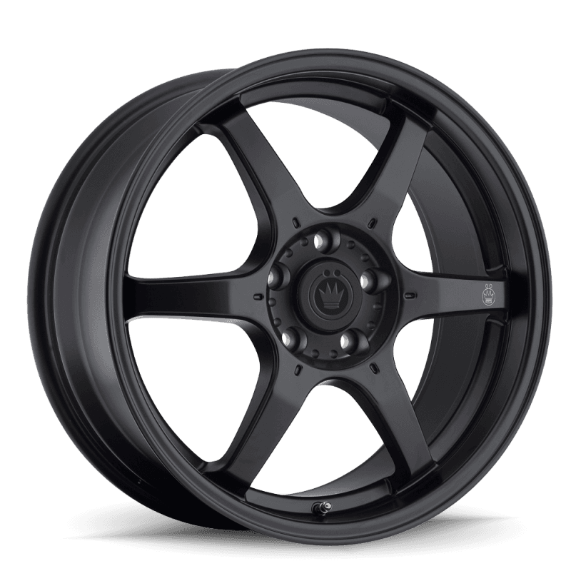 Konig — Konig Backbone 15x6.5 4x100 ET38 Matte Black Milling Logo on Spoke