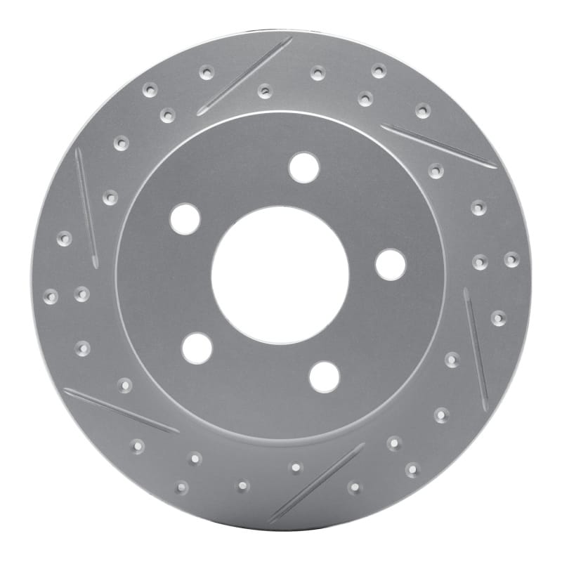 R1 Concepts — R1 94-04 Ford Mustang Rear Left Drilled & Slotted Geo-Carbon Rotor