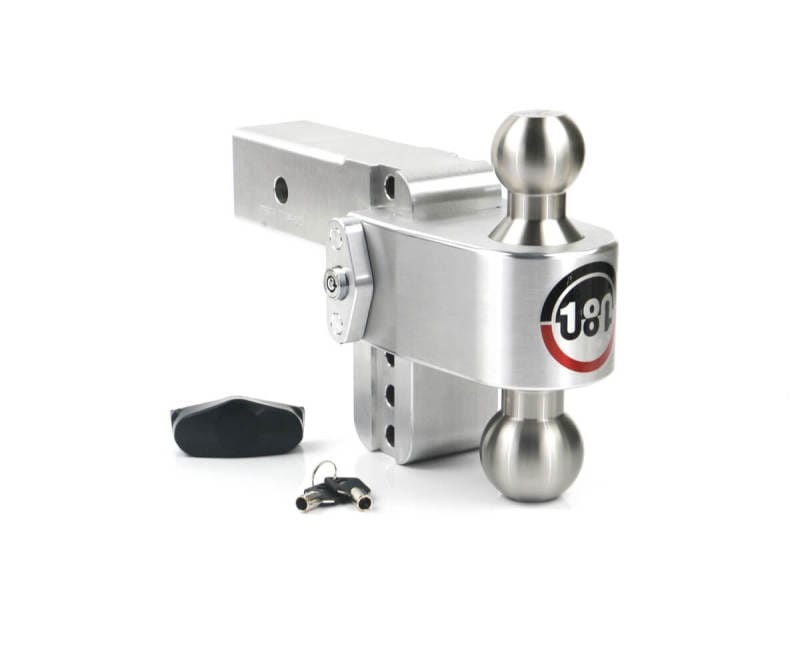 Weigh Safe — Weigh Safe 180 Hitch 4in Drop Hitch & 2.5in Shank (10K/18.5K GTWR) - Aluminum