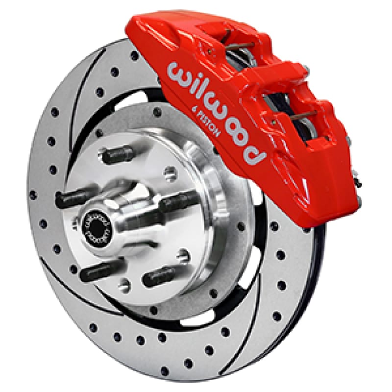 Wilwood — Wilwood 97-93 Mopar A/B/E/F/J Body Dynapro 12.19x0.81 Drilled & Slotted Six Piston Front BBK - Red