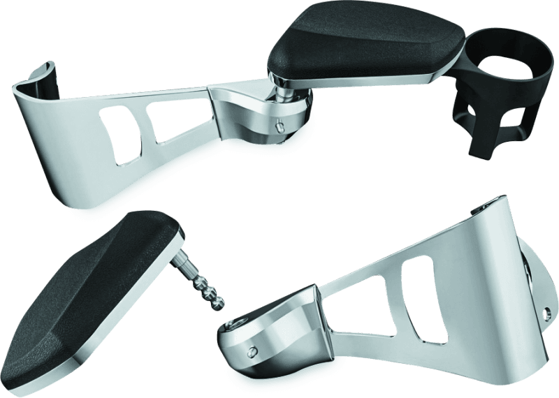 Kuryakyn — Kuryakyn Passenger Armrests 14-Up Touring and Tri Glide Chrome