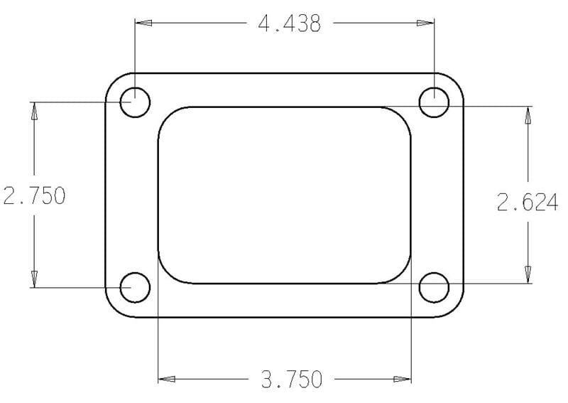 Cometic Gasket — Cometic Garrett T6 .010in Rubber Coated Stainless Turbo Inlet Flange Gasket
Turbo Inlet Gasket