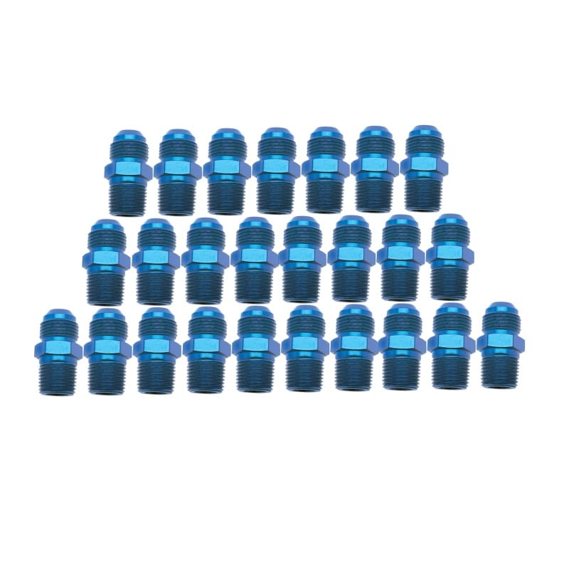 Russell — Russell Performance -6 AN to 3/8in NPT Straight Flare to Pipe (Blue) (25 pcs.)
Adapter Fitting