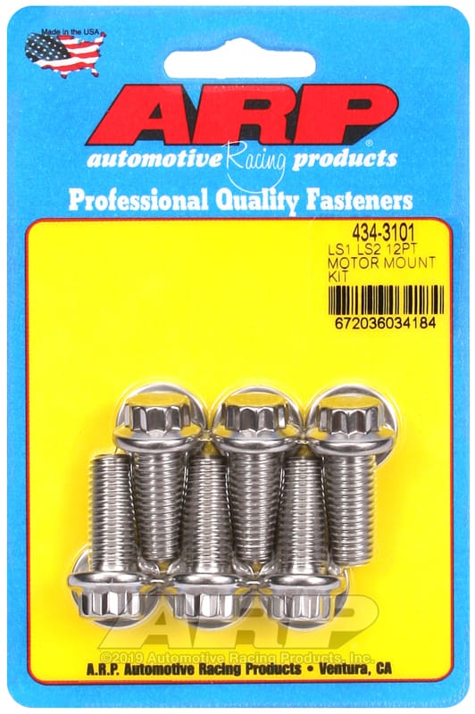 ARP — ARP LS1 LS2 SS 12pt Motor Mount Bolt Kit