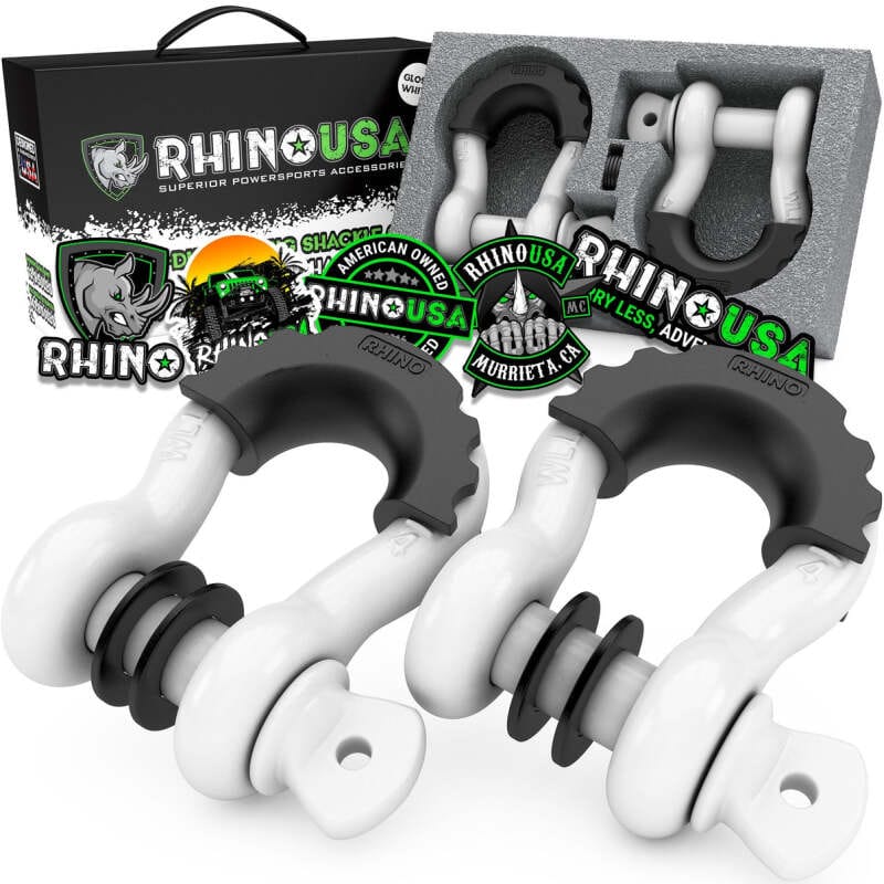 Rhino USA — Rhino USA 3/4In D-Ring Shackle Set (2-Pack)(White)
Tow Hook