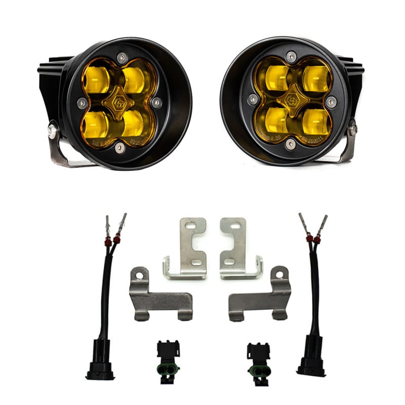 Baja Designs — Baja Designs 12-21 Toyota Tacoma/Tundra/4Runner Squadron-R Fog Pocket Light Kit - SAE Amber