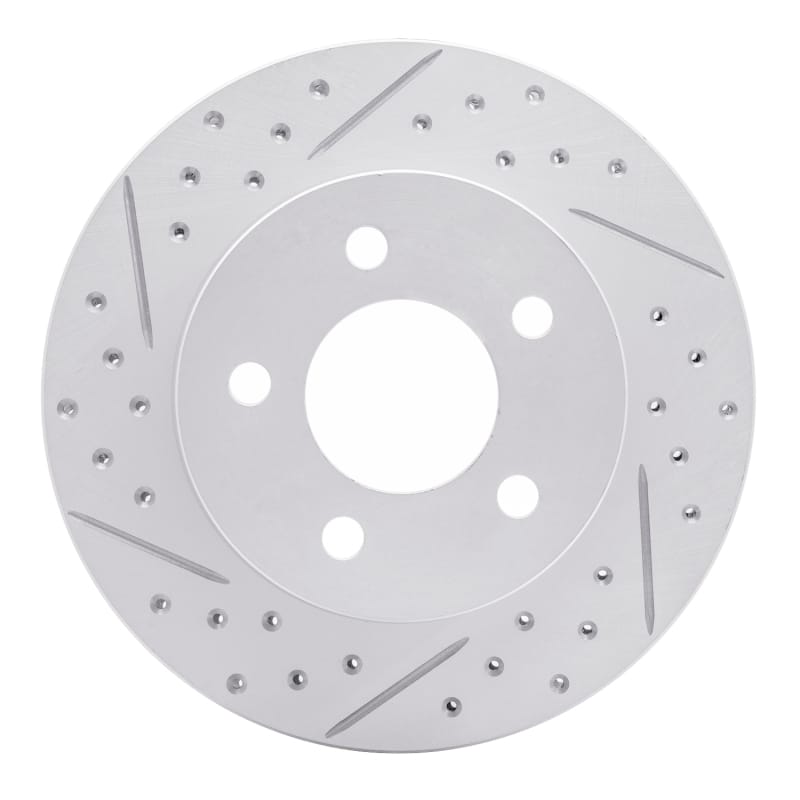 R1 Concepts — R1 90-99 Jeep Grand Cherokee Front Left Drilled & Slotted Geo-Carbon Rotor