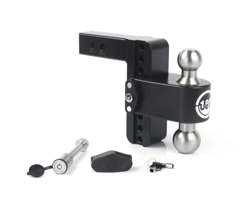Weigh Safe — Weigh Safe 180 Hitch 6in Drop Hitch & 2in Shank (10K/12.5K GTWR) w/WS05 - Black Cerakote