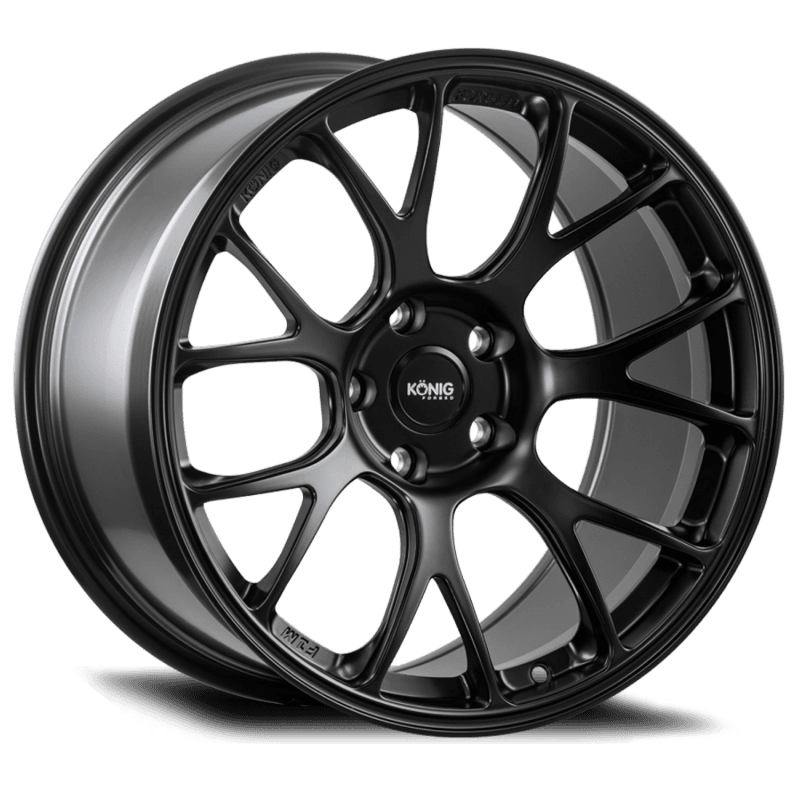 Konig — Konig Forged F1M 17X9 4X100 ET45 Satin Black Knurled Bead