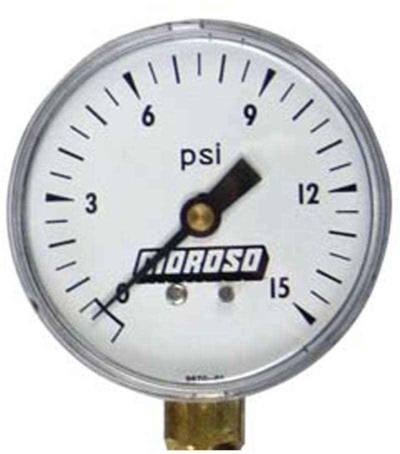 Moroso — Moroso Tire Pressure Gauge Head 0-15psi (Replacement for Part No 89550)