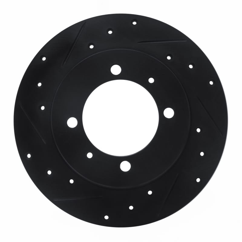 R1 Concepts — R1 88-93 Dodge 2000 GTX Rear Left Drilled & Slotted Black Brake Rotor
R1 Brake Rotor Drill