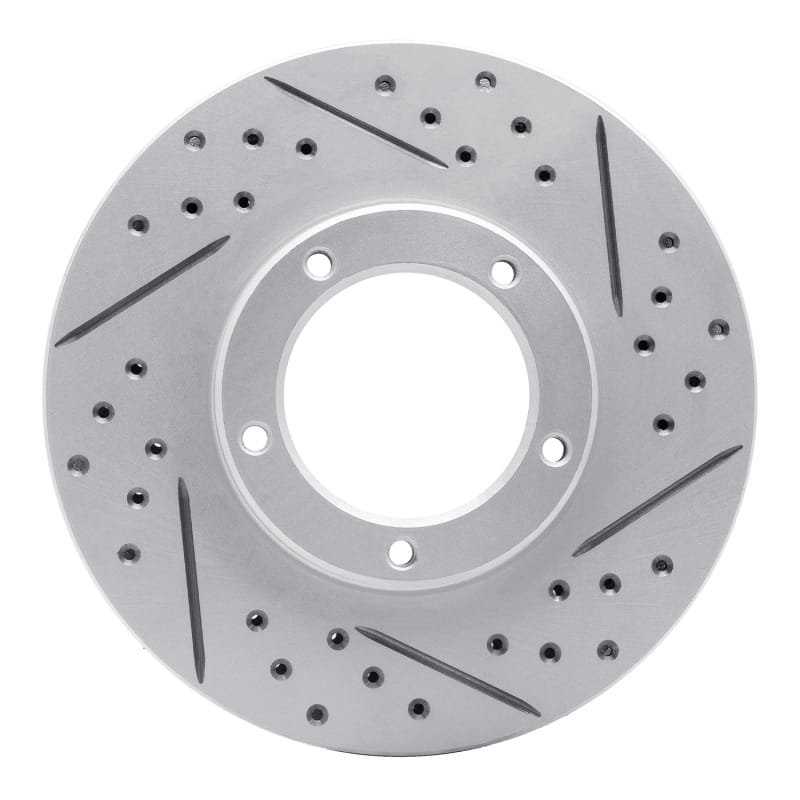 R1 Concepts — R1 95-04 Toyota Tacoma Front Right Drilled & Slotted Geo-Carbon Rotor