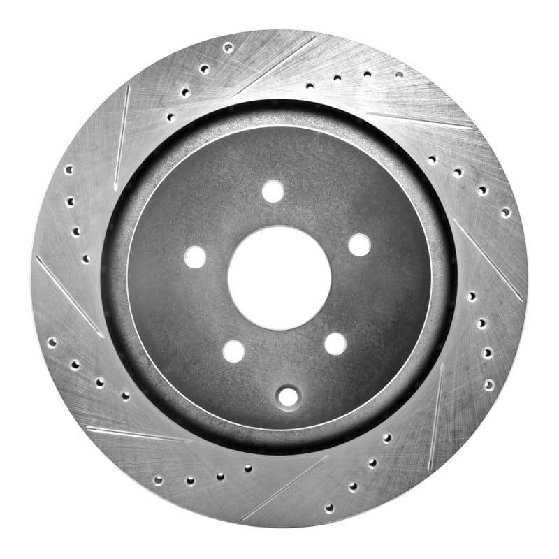 R1 Concepts — R1 09-24 Infiniti Q50 Rear Left Drilled & Slotted Silver Brake Rotor
R1 Brake Rotor Drill