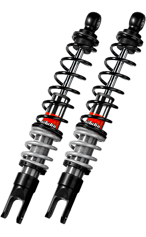 Bitubo Suspension — Bitubo YRB0 Twinshocks Front Adjustable: Spring Preload, Black Spring