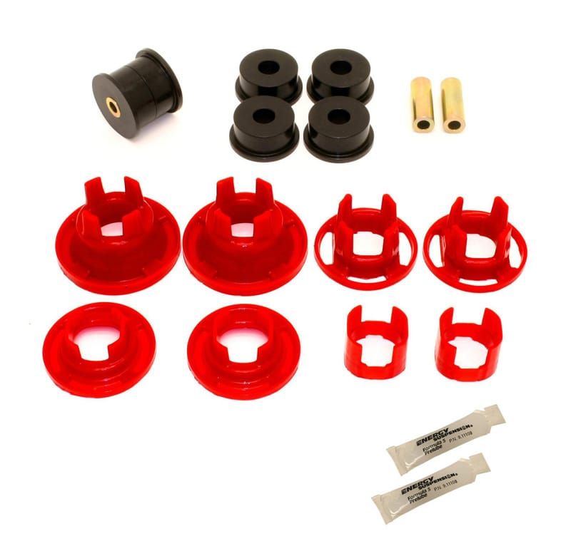 BMR Suspension — BMR 10-11 5th Gen Camaro Street Version Rear Cradle Bushing Kit (BK001 BK016) - Black/Red