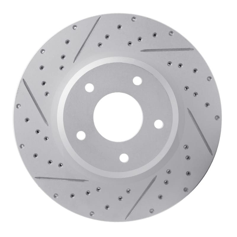 R1 Concepts — R1 05-06 Pontiac GTO Front Right Drilled & Slotted Geo-Carbon Rotor