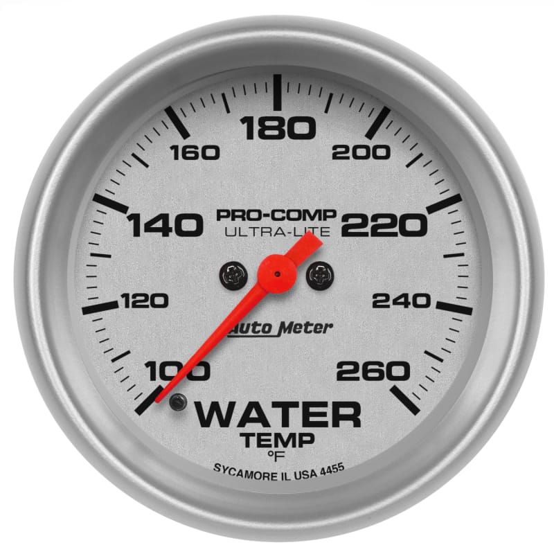AutoMeter — Autometer Ultra-Lite 2-5/8in 100-260F Water Temp Gauge - Digital Stepper Motor
2-5/8in WATER TEMP