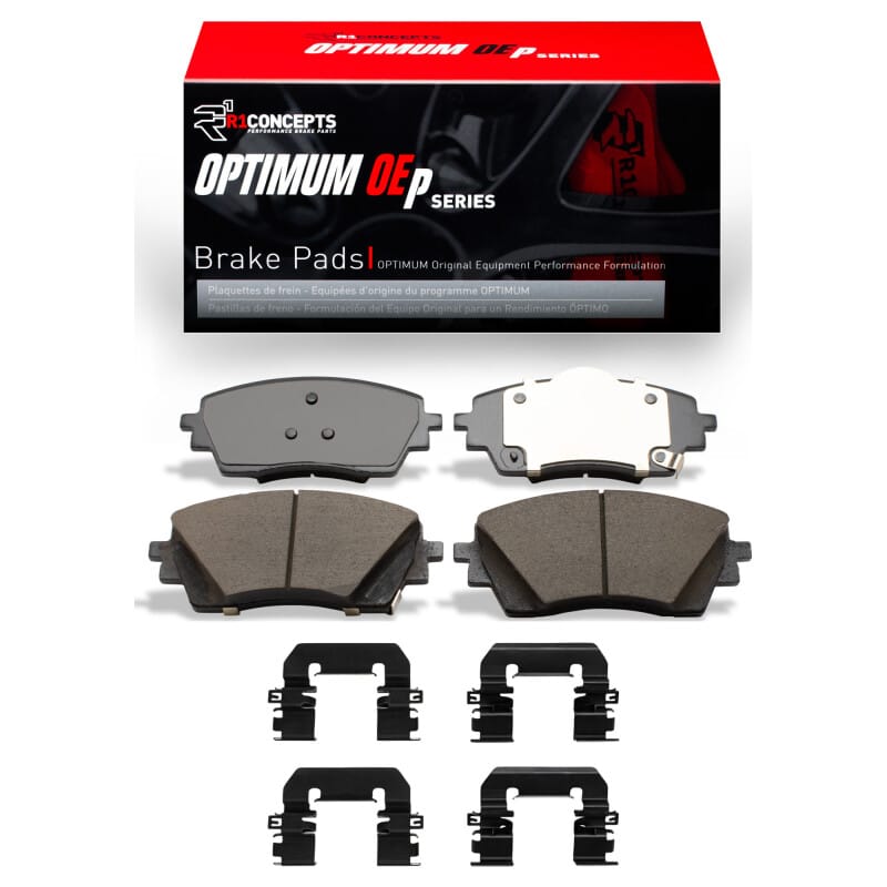 R1 Concepts — R1 24-25 Hyundai Kona Front Optimum OE Pads & Hardware Kit