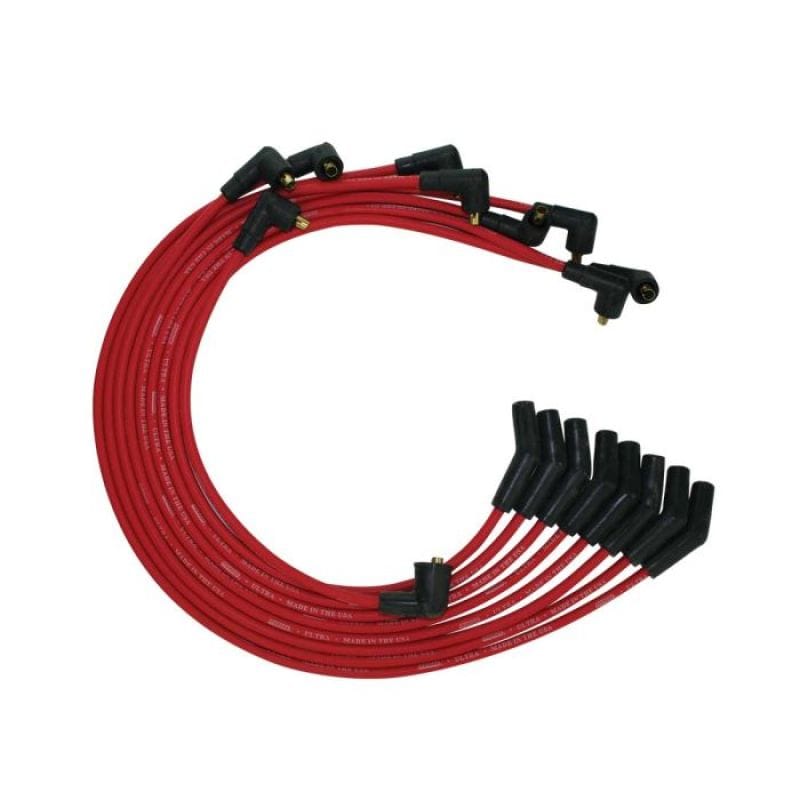 Moroso — Moroso Ford 351C/390/429/460 Unsleeved Non-HEI 135 Ends Ultra Spark Plug Wire Set - Red