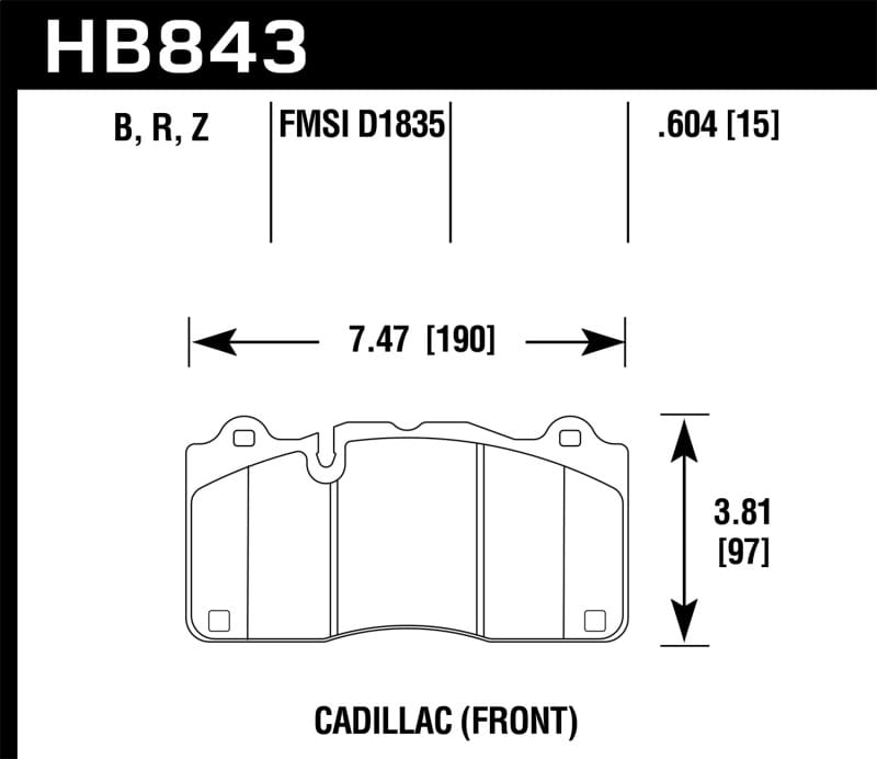 Hawk Performance — Hawk 2016 Cadillac CTS DTC-70 Front Race Brake Pads
Disc Brake Pad