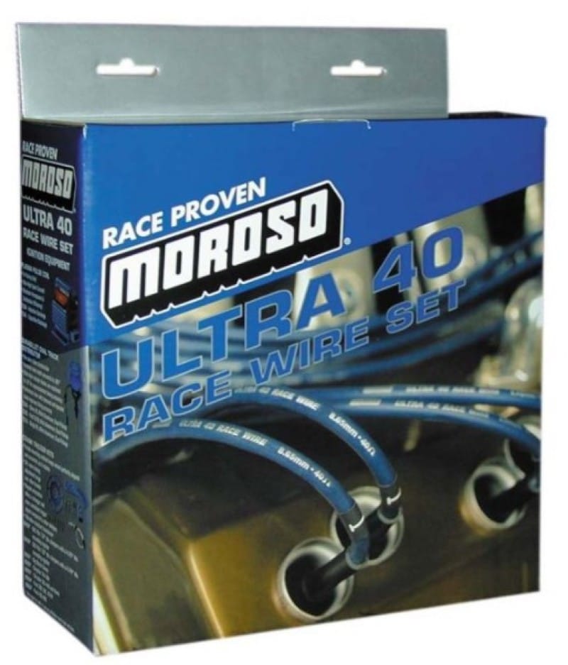 Moroso — Moroso Ford 289-302 Ignition Wire Set - Ultra 40 - Unsleeved - Non-HEI - Under Header - Black
