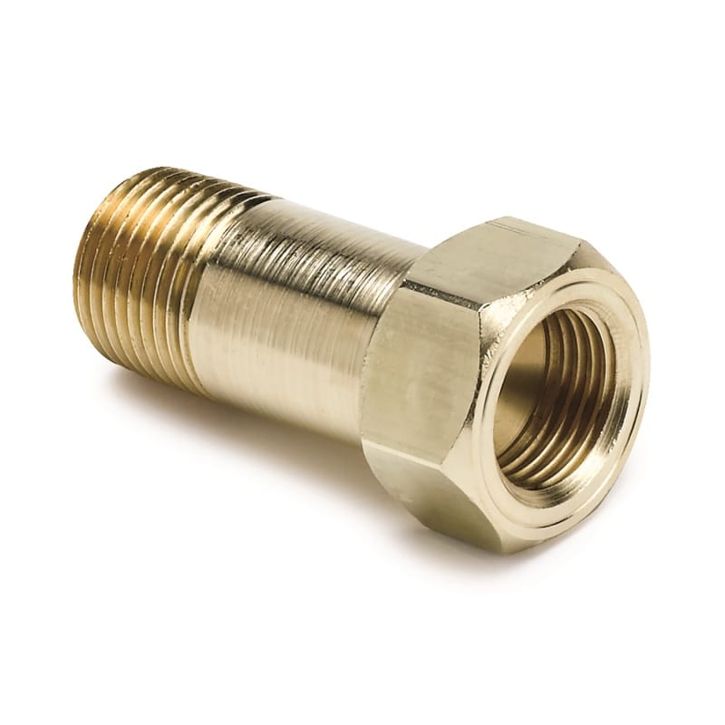 AutoMeter — AutoMeter Fitting Adapter 3/8in. NPT Male Extension Brass For Mech. Temp. Gauge
3/8 NPT EXT TEMP FIT