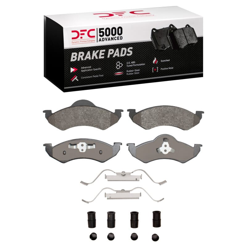 DFC — DFC 00-02 Dodge Dakota RWD Front 5000 Advanced Semi Metallic Brake Pads and Hardware Kit
DFC Brake Pad Set