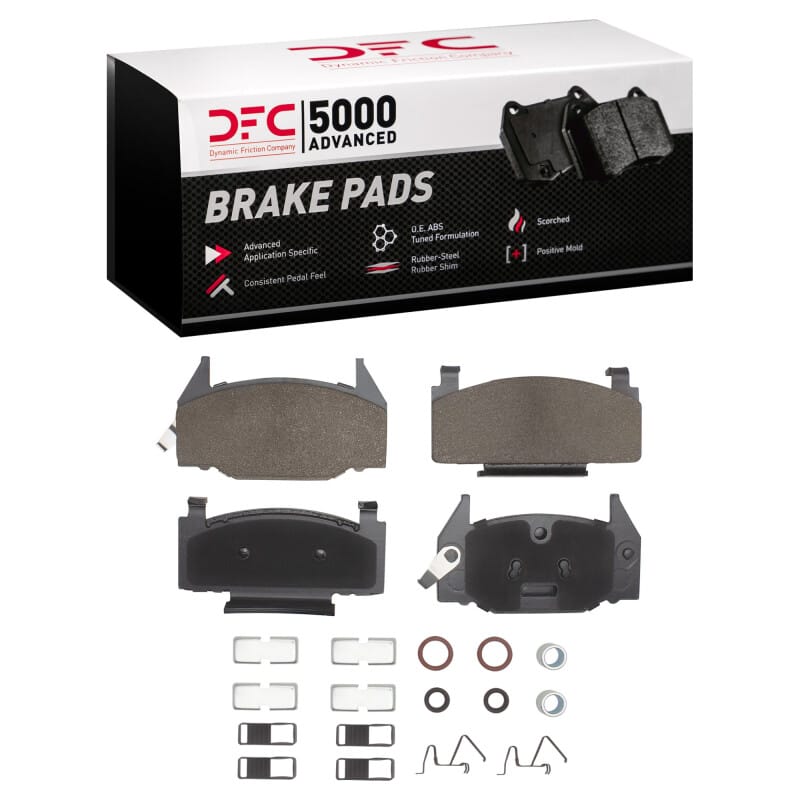DFC — DFC 80-82 Chevrolet Chevette Front 5000 Advanced Semi Metallic Brake Pads and Hardware Kit
DFC Brake Pad Set