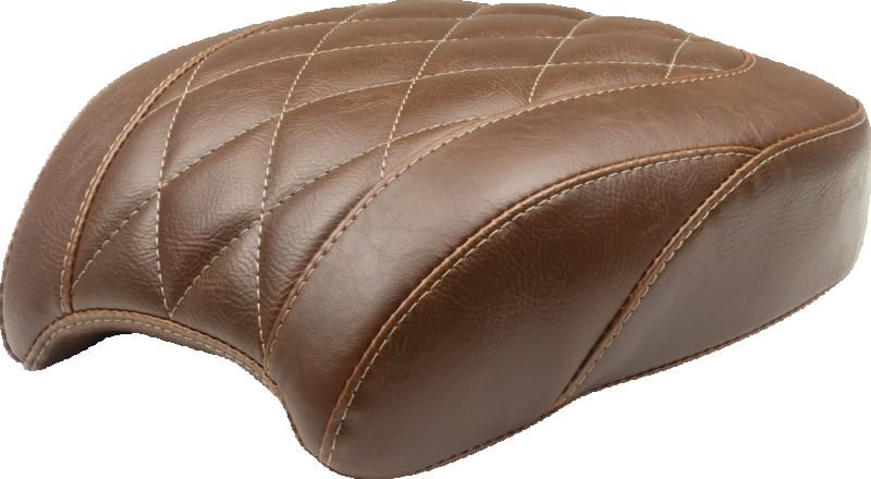 Mustang Motorcycle — Mustang 18-21 Harley Heritage Classic, Deluxe Wide Tripper Passenger Seat Diamond Stitch - Brown