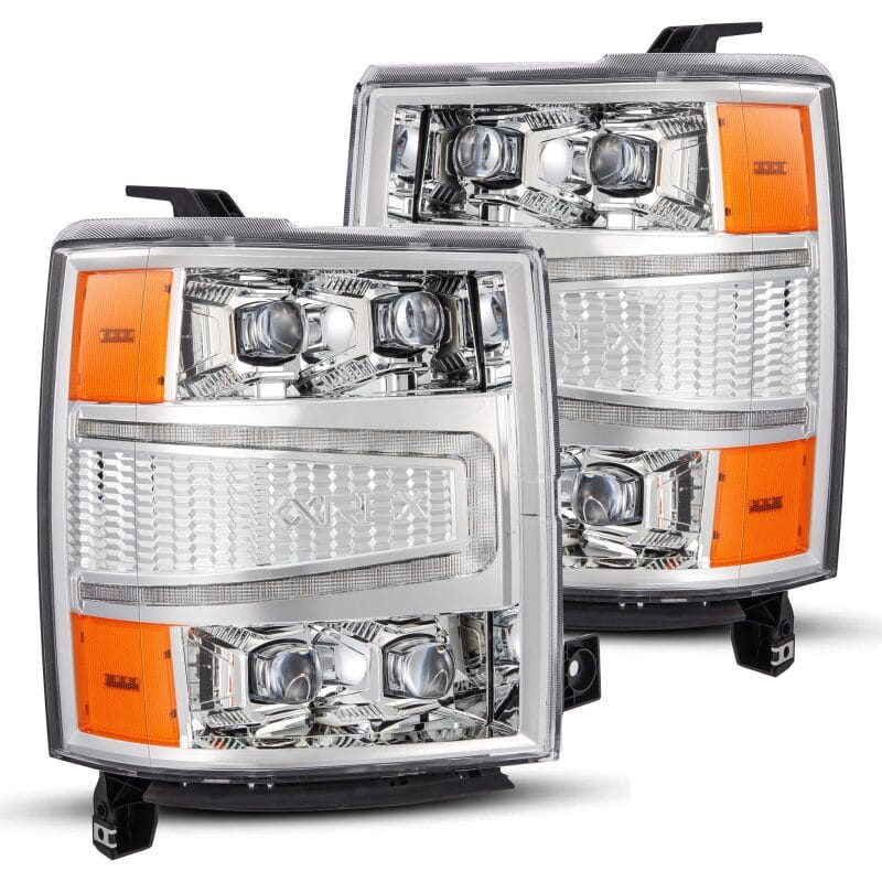 AlphaRex — AlphaRex 04-15 Chevy 1500HD NOVA-Series LED Proj Headlights Chrome w/Activ Light/Seq Signal & SB DRL
Projector Headlights