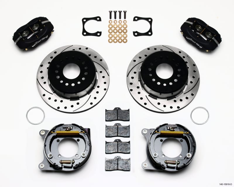Wilwood — Wilwood Forged Dynalite P/S Park Brake Kit Drilled Chevy 12 Bolt-Spec 3.15in Bearing Staggered mt
BRAKE KIT