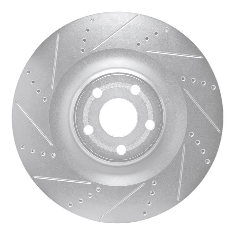 R1 Concepts — R1 2021-2025 Ford Mustang Mach-E Front Left Drilled & Slotted Silver Brake Rotor
R1 Brake Rotor Drill
