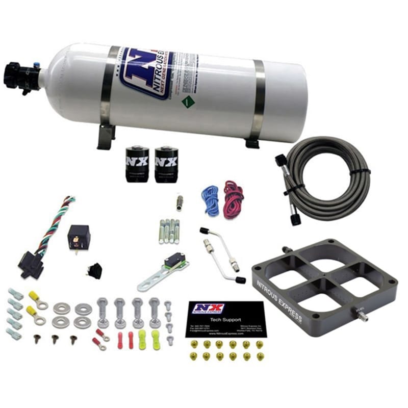 Nitrous Express — Nitrous Express Single Entry Crossbar 8500 Based Throttle Body Nitrous Kit w/15lb Bottle
Injection System Kit
N2OSys
