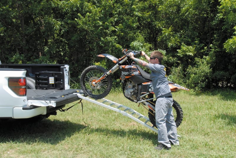 QuadBoss — Folding Arched Single UTV Ramp 18 in. x 88 in., 1,200 lbs. Capacity
