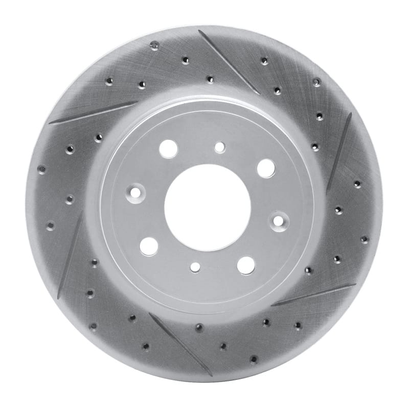 R1 Concepts — R1 15-20 Honda Fit (Mexico) Front Right Drilled & Slotted Geo-Carbon Rotor