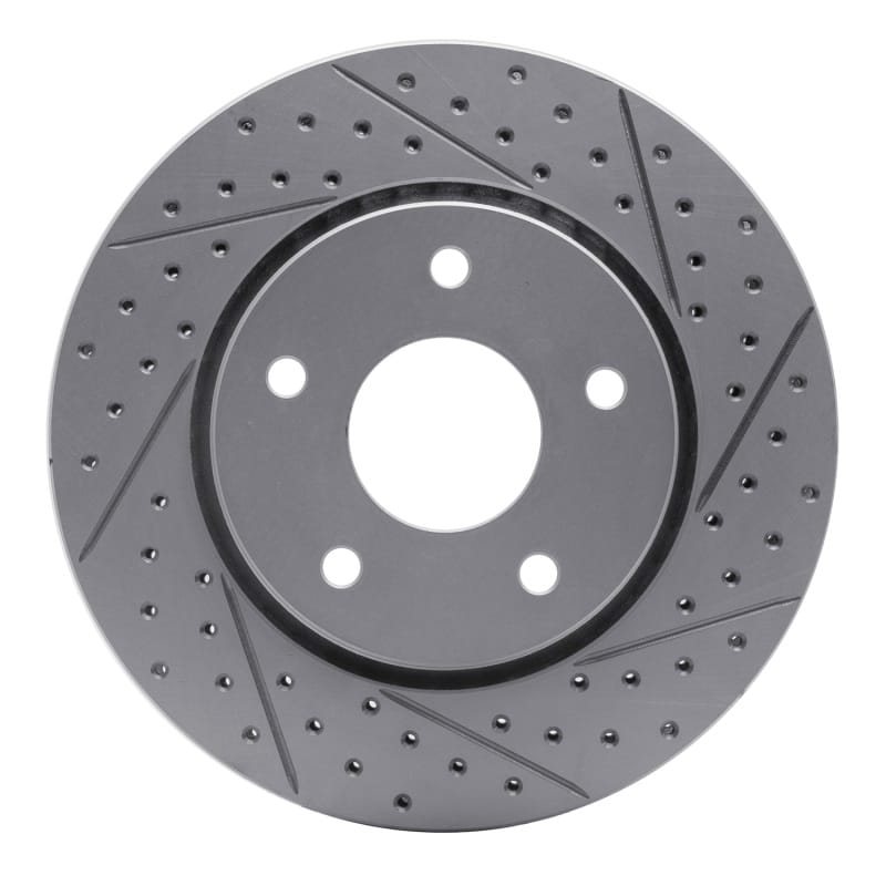 R1 Concepts — R1 08-16 Chrysler Town & Country Front Right Drilled & Slotted Geo-Carbon Rotor