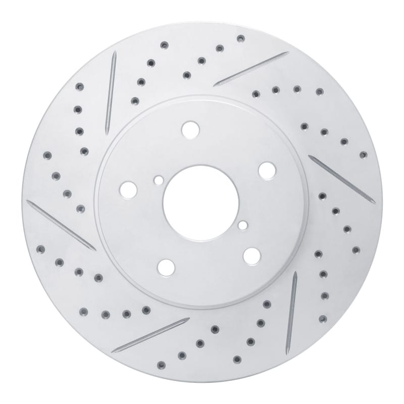 R1 Concepts — R1 15-19 Subaru Legacy Front Left Drilled & Slotted Geo-Carbon Rotor