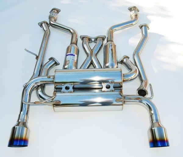 Invidia — Invidia 02-08 Nissan 350z Gemini Single Layer Titanium Tip Cat-back Exhaust