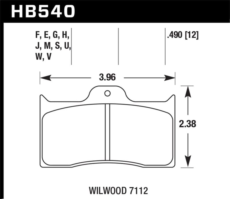 Hawk Performance — Hawk Wilwood 7112 ER-1 Motorsports Brake Pad Set
Disc Brake Pad