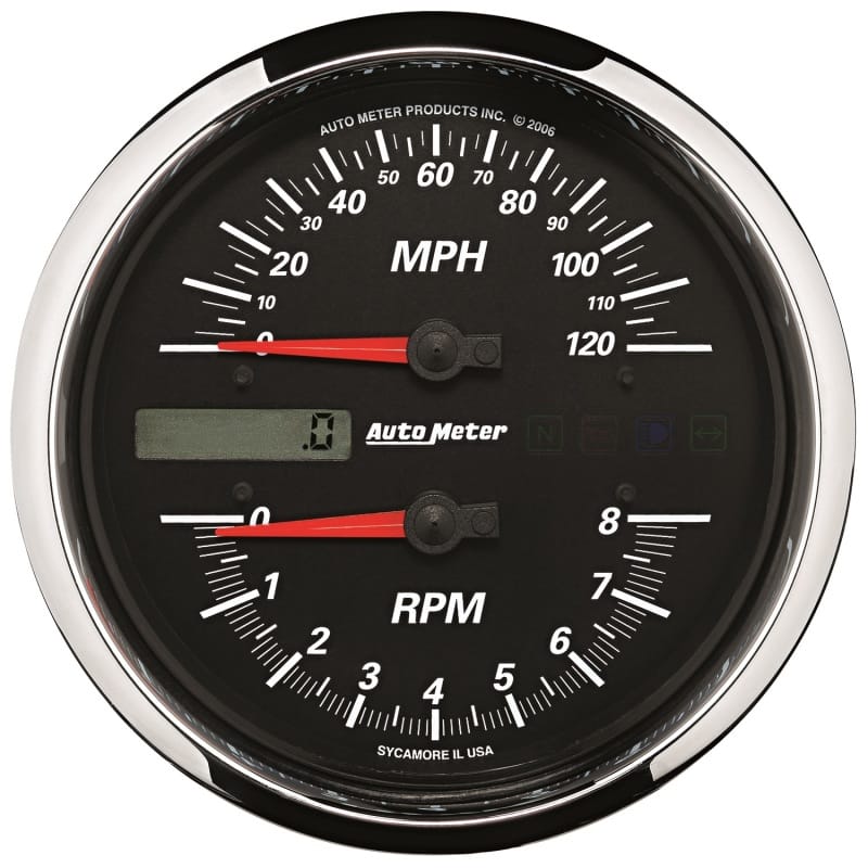 AutoMeter — Autometer Pro-Cycle Gauge Tach/Speedo 4 1/2in 8K Rpm/120 Mph Black
4" RPM/SP 8K/120 B P