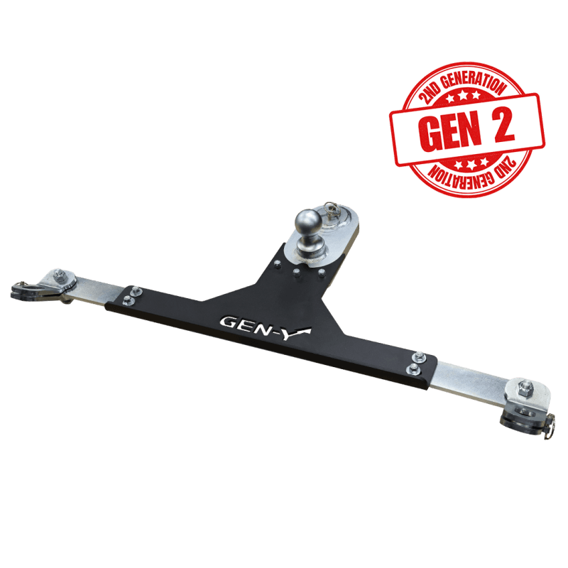 GEN-Y Hitch — Gen-Y Dodge/RAM GoosePuck II 5in Offset Ball Puck Mount & 25K Towing w/Safety Chain Anchors
Gooseneck Hitch