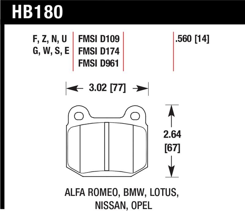 Hawk Performance — DTC-70 Disc Brake Pad